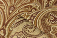 Heavy Weight MCM Reddish Brown Earth Yellow Damask Floral Chenille Upholstery Fabric For Chair|Vintage Large Floral Furniture Fabric
