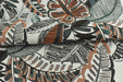 Heavy Weight Vintage Green Rust Brown Botanical Leaves Upholstery Fabric For Chair|Tropical Woven Cushion Fabric|Farmhouse Country Fabric