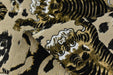 Heavy Weight Novelty Tiger Upholstery Fabric For Chair Couch For in Beige Gold Brown|Unique Design Playful Wild Animal Fabric