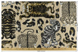 Heavy Weight Novelty Tiger Upholstery Fabric For Chair Couch For in Beige Gold Brown|Unique Design Playful Wild Animal Fabric