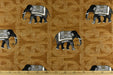Heavy Weight Novelty Elephant Upholstery Fabric For Chair Couch For in Golden Brown|Unique Design Playful Wild Animal Fabric