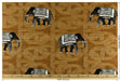 Heavy Weight Novelty Elephant Upholstery Fabric For Chair Couch For in Golden Brown|Unique Design Playful Wild Animal Fabric