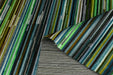 Heavy Wight Multi-Colored Green Blue Striped Cut Velvet Upholsetry Fabric For Chair|Charteuse Green Gold Black Furniture and Drapery Fabric