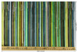 Heavy Wight Multi-Colored Green Blue Striped Cut Velvet Upholsetry Fabric For Chair|Charteuse Green Gold Black Furniture and Drapery Fabric