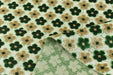 Heavy Weight Textured Floral Cut Velvet Upholstery Fabric Green Beige|Vintage Fabric for Chair|Style Raised Pattern|Interior Designer Fabric