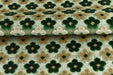 Heavy Weight Textured Floral Cut Velvet Upholstery Fabric Green Beige|Vintage Fabric for Chair|Style Raised Pattern|Interior Designer Fabric