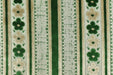 Heavy Weight Green Floral and Striped Geometric Cut Velvet Upholstery Fabric|Vintage Style Raised Pattern Interior Designer Fabric