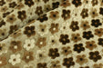 Heavy Weight Textured Gold Brown Floral Cut Velvet Upholstery Fabric|Vintage Fabric for Chair|Style Raised Pattern|Interior Designer Fabric