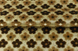 Heavy Weight Textured Gold Brown Floral Cut Velvet Upholstery Fabric|Vintage Fabric for Chair|Style Raised Pattern|Interior Designer Fabric