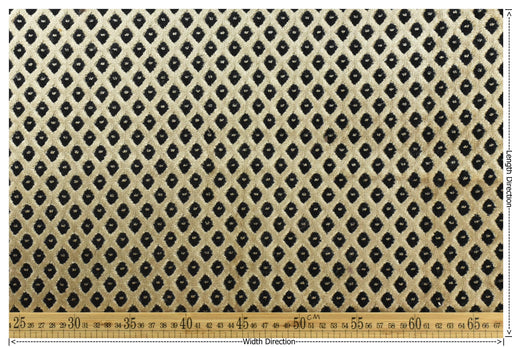Heavy Weight Vintage Black and Beige Small Diamond Pattern Geometric Raised Cut Velvet Upholstery Fabric For Chair|Luxury Furniture Fabric