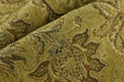 Heavy Weight Mid Century Modern Vintage Floral Chenille Upholstery Fabric For Chair|Retro Dark Chartreuse Durable Farmhouse Furniture Fabric