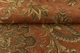 Heavy Weight Mid Century Modern Vintage Floral Chenille Upholstery Fabric For Chair|Retro Brick Red Gold Durable Farmhouse Furniture Fabric