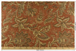 Heavy Weight Mid Century Modern Vintage Floral Chenille Upholstery Fabric For Chair|Retro Brick Red Gold Durable Farmhouse Furniture Fabric