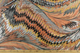 Heavy Weight Vintage Weavy Bird Feather Jacquard Upholstery Fabric For Chair|Abstract Geometric Animal Feather Design Green Yellow Black