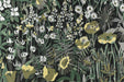 Heavy Weight Vintage Green Yellow White Botanical Floral Upholstery Fabric For Chair Ottoman|Wild Garden Natural Flower Home Decor Fabric