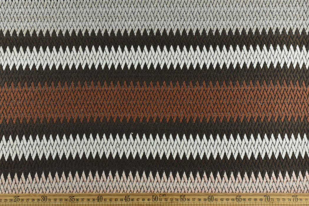 Heavy Weight Teal Green Geometric Chevron Stripe Woven Upholstery Fabric|Bohemian Textured Zig-Zag for Chair|Durable Designer Fabric by Yard