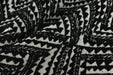 Heavy Weight Black White Abstract Geometric Boucle Upholstery Fabric For chair|Boho Tribal Home Decor Fabric For Cushion Ottoman