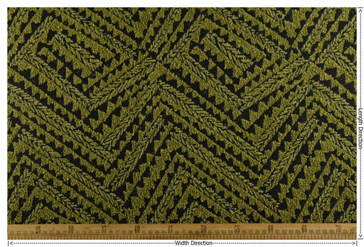 Heavy Weight Olive Green Abstract Geometric Boucle Upholstery Fabric For chair|Boho Tribal Home Decor Fabric For Cushion Ottoman