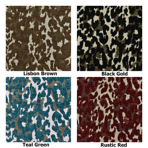 Heavy Weight Rust Red Leopard Jacquard Upholstery Fabric For Chair|Abstract Geometric Animal Print Fabric|Designer Fabric BY Yard-7 Colors