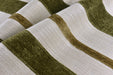 Heavyweight French Country Thatch Green Stripe Chenille Texture Woven Upholstery Fabric For Chair|Vintage Farmhouse Fabric For Couch