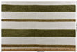 Heavyweight French Country Thatch Green Stripe Chenille Texture Woven Upholstery Fabric For Chair|Vintage Farmhouse Fabric For Couch