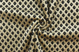 Heavy Weight Vintage Black and Beige Small Diamond Pattern Geometric Raised Cut Velvet Upholstery Fabric For Chair|Luxury Furniture Fabric
