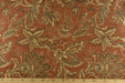 Heavy Weight Mid Century Modern Vintage Floral Chenille Upholstery Fabric For Chair|Retro Rust Gold Durable Farmhouse Furniture Fabric