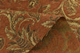 Heavy Weight Mid Century Modern Vintage Floral Chenille Upholstery Fabric For Chair|Retro Brick Red Gold Durable Farmhouse Furniture Fabric