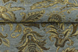 Heavy Weight Mid Century Modern Vintage Floral Chenille Upholstery Fabric For Chair|Retro Blue Gold Durable Farmhouse Furniture Fabric