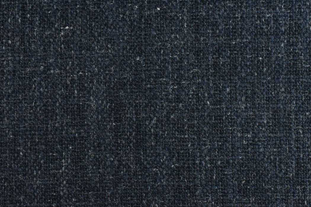 Heavy Weight Linen Blend Navy Blue Upholsetry Fabric|Modern Textured Woven Fabric For Dining Chair|Fabric By The Yard