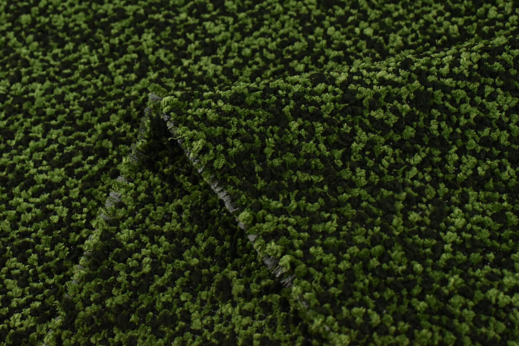 Heavy Weight Dual-Tone Green Wool Blend Bouclé Upholstery Fabric For Chair|Moss Green Plushed Texture for Ottoman Couch