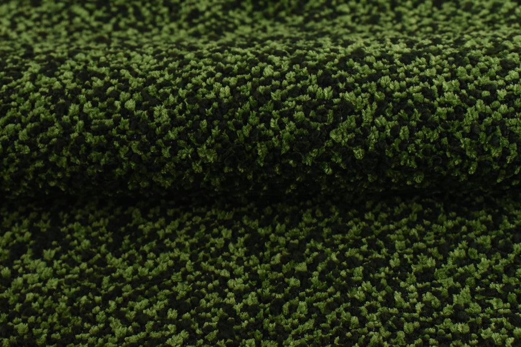 Heavy Weight Dual-Tone Green Wool Blend Bouclé Upholstery Fabric For Chair|Moss Green Plushed Texture for Ottoman Couch