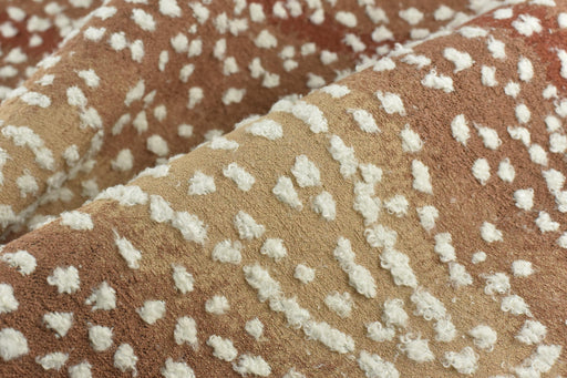 Heavy Weight Payful Gradient Reddish Brown Raised Curly Dot Upholstery Fabric|Abstract Geometric Textured Fabric for Chair Cushion Pillow
