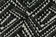 Heavy Weight Black White Abstract Geometric Boucle Upholstery Fabric For chair|Boho Tribal Home Decor Fabric For Cushion Ottoman