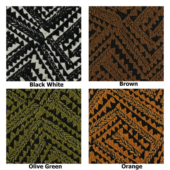 Heavy Weight Black White Abstract Geometric Boucle Upholstery Fabric For chair|Boho Tribal Home Decor Fabric For Cushion Ottoman