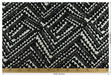 Heavy Weight Black White Abstract Geometric Boucle Upholstery Fabric For chair|Boho Tribal Home Decor Fabric For Cushion Ottoman