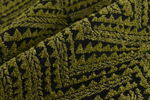 Heavy Weight Olive Green Abstract Geometric Boucle Upholstery Fabric For chair|Boho Tribal Home Decor Fabric For Cushion Ottoman