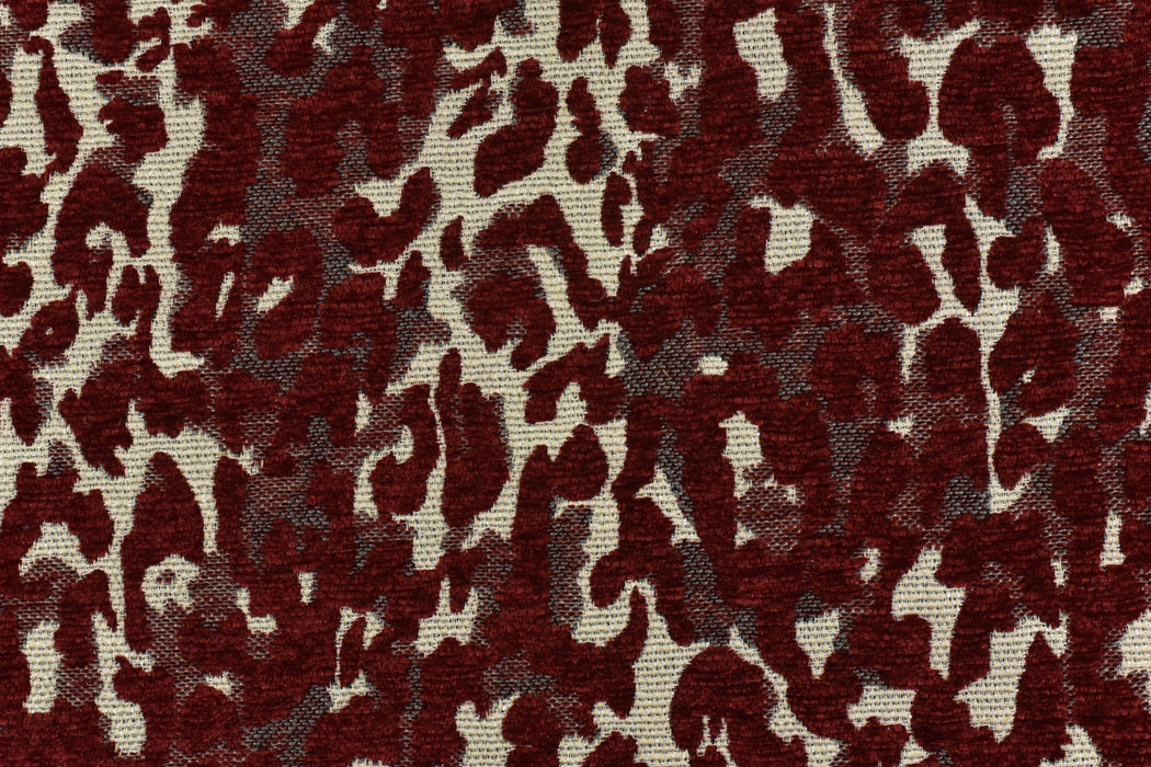 Heavy Weight Rust Red Leopard Jacquard Upholstery Fabric For Chair|Abstract Geometric Animal Print Fabric|Designer Fabric BY Yard-7 Colors