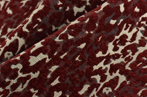 Heavy Weight Rust Red Leopard Jacquard Upholstery Fabric For Chair|Abstract Geometric Animal Print Fabric|Designer Fabric BY Yard-7 Colors