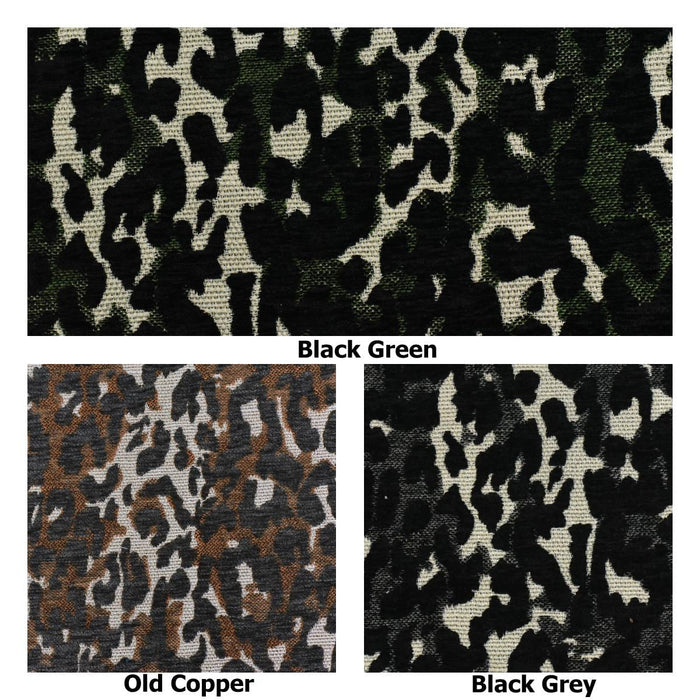 Heavy Weight Rust Red Leopard Jacquard Upholstery Fabric For Chair|Abstract Geometric Animal Print Fabric|Designer Fabric BY Yard-7 Colors