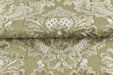Heavy Weight Damask Floral Cut Velvet Jacquard Fabric For Chair|Cream Taupe Baroque Fabric for Sofa|Vintage Furniture Reupholstery Fabric
