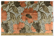 Heavy Weight Floral Cut Velvet Jacquard Fabric For Chair|Orange Upholstery Material|Large Scale Flower Sofa Fabric for Vintage Modern Decor