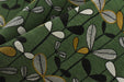 Heavy Weight Green Botanical Sprouting Leaves Upholstery Fabric|Vintage Floral Black White Mustard|Modern Nature-Inspired Fabric By Yard