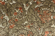 Heavy Weight Vintage Baroque Floral Cut Velvet Jacquard Fabric by the Yard For Chair|Taupe Terracotta Floral Scroll Upholstery For Armchair