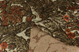 Heavy Weight Vintage Baroque Floral Cut Velvet Jacquard Fabric by the Yard For Chair|Taupe Terracotta Floral Scroll Upholstery For Armchair