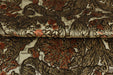 Heavy Weight Vintage Baroque Floral Cut Velvet Jacquard Fabric by the Yard For Chair|Taupe Terracotta Floral Scroll Upholstery For Armchair
