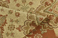 Heavy Weight Vintage Damask Floral Chenille Jacquard Fabric For Chair|Green Brick Red Floral|MCM Sofa Fabric for Furniture Reupholstery