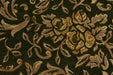 Heavy Weight Chenille Jacquard Vintage Green Gold Rose Foral Upholstery Fabric|Premium Sofa Reupholstery Fabric for Armchairs