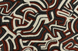 Heavy Weight Olive Green Black White Abstract Labyrinth Upholstery Fabric|Geometric Maze Pattern for Chair|Modern Designer Fabric By Yard