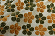 Heavy Weight Green Gold Four-Leaf Clover Floral Pattern Chenille Upholsetry Fabric For Chair|Thick Plush Texture Furniture Reupholstery
